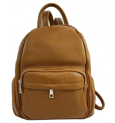 Dollaro leather backpack with multi pockets