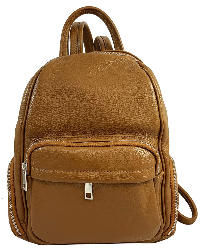 leather backpack with shoulder strap