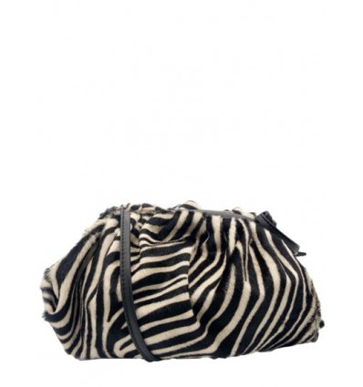 Medium zebra print pony hair pouch BPL9951