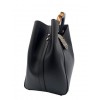Bamboo handles leather handbag BPL9949