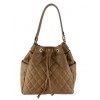 Quilted leather bucket bag