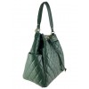 Quilted leather bucket bag