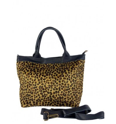 Pony hair leather printed tote BPL9946