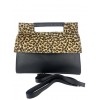 Leather handbag with pony hair flap BPL9932