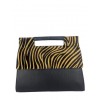 Borsa a mano in pelle con patta in cavallino BPL9932