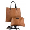 Soft leather tote bag with engraved studs BPL9923