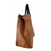 Borsa tote in morbida pelle con borchie incise BPL9923