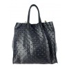 Soft leather tote bag with engraved studs BPL9923