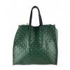 Soft leather tote bag with engraved studs BPL9923