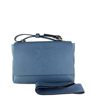 Leather handbag with engraved star RS-BP3917