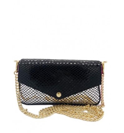 Leather pouch with chain strap BPL9051