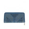 Leather wallet with silver studs PT001