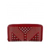 Leather wallet with silver studs PT001