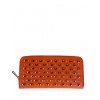 Calfskin wallet with silver studs PT003