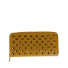 Calfskin wallet with silver studs PT003