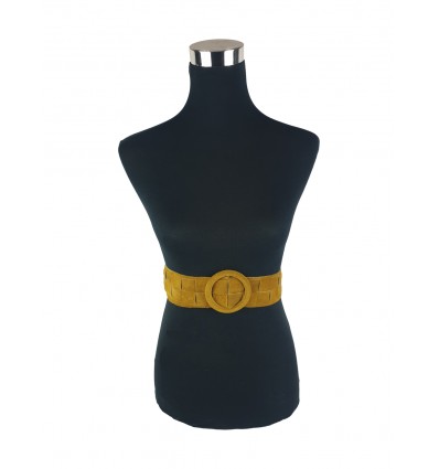 Woven suede leather belt CT005