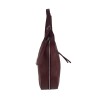 Hammered leather shoulder bag with zip on sight BPL3619