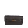 Dollar leather clutch with turn lock fastening BPL3621