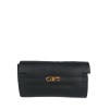 Dollar leather clutch with turn lock fastening BPL3621