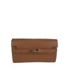 Dollar leather clutch with turn lock fastening BPL3621