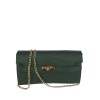 Dollar leather clutch with turn lock fastening BPL3621