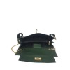 Dollar leather clutch with turn lock fastening BPL3621