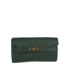 Dollar leather clutch with turn lock fastening BPL3621