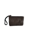 Leather coin purse with braid pattern PT8005