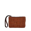 Leather coin purse with braid pattern PT8005