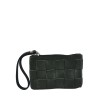 Leather coin purse with braid pattern PT8005