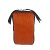 Leather and pony hair purse with shoulder strap PT8006