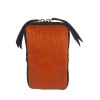 Leather and pony hair purse with shoulder strap PT8006