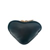 Heart shape leather and pony hair purse with animal pattern PT8001