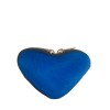 Heart shape leather and pony hair purse in plain colour PT8002