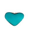 Heart shape leather and pony hair purse in plain colour PT8002