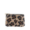 Pony hair purse with animal pattern and key chain PT8003