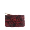 Pony hair purse with animal pattern and key chain PT8003