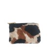 Pony hair purse with animal pattern and key chain PT8003