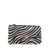 Pony hair purse with animal pattern and leather wristband PT8004