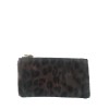 Pony hair purse with animal pattern and leather wristband PT8004