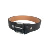 Leather belt with metallic buckle CT004