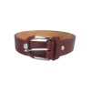 Leather belt with metallic buckle CT004