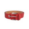 Leather belt with metallic buckle CT004