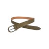 Leather belt with metallic buckle CT004