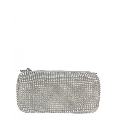 Silver rhinestone case bag BE-V4137