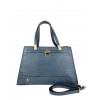 Croc leather hand bag with golden metal details BPL3624