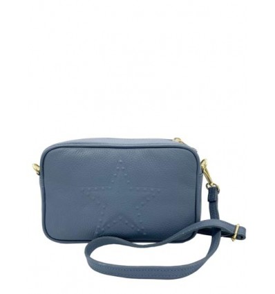 Pochette in pelle con stella in rilievo BPL3625