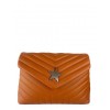 Quilted leather shoulder bag with star BPL3626