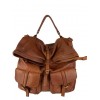 Vintage effect washed leather backpack/shoulder bag BPL9977