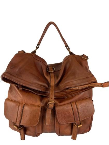 leather effect backpack